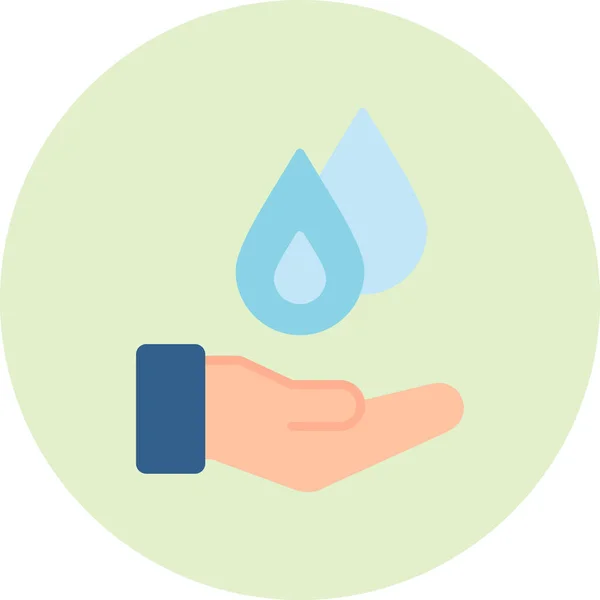 Gota Agua Ilustración Simple — Vector de stock