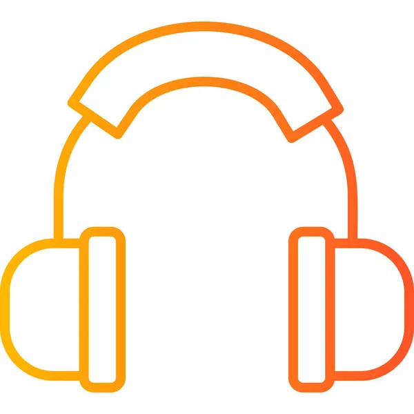 Headphones Web Icon Simple Illustration — Stock Vector