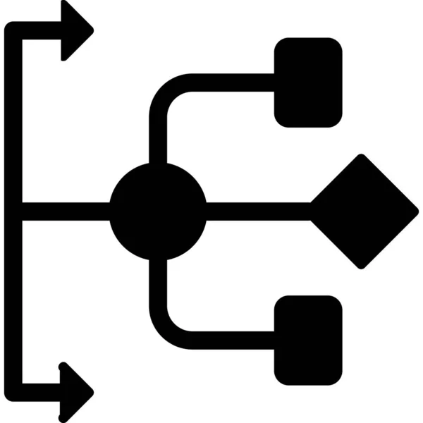 Ikona Vývojového Diagramu Moderní Ilustrace — Stockový vektor