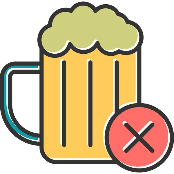 Pas Alcool Illustration Vectorielle Simple Icône Web — Image vectorielle