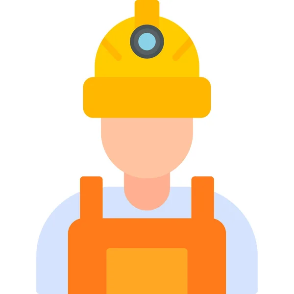 Engineer Man Web Icon Simple Design — Stock Vector