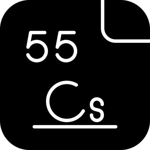 Caesium Pictogram Vector Illustratie — Stockvector