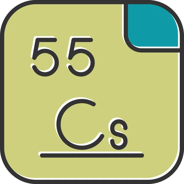 Caesium Pictogram Vector Illustratie — Stockvector