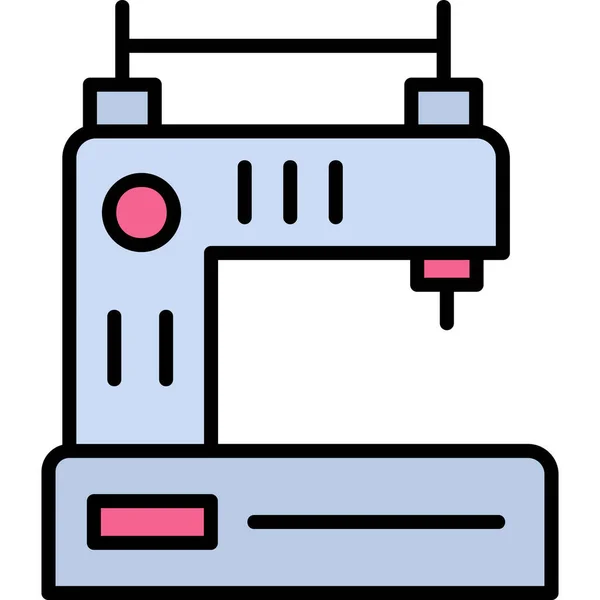 Ilustração Vetorial Ícone Máquina Costura — Vetor de Stock