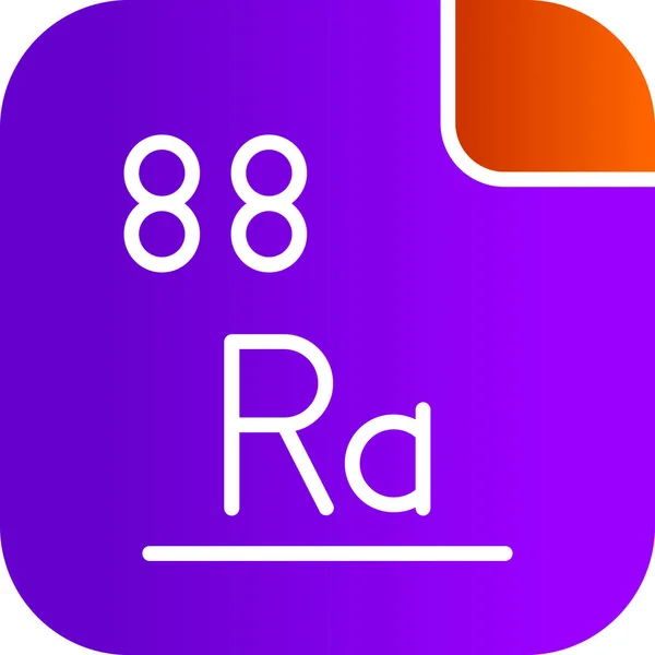 Radium Chemisches Element Web Einfache Illustration — Stockvektor