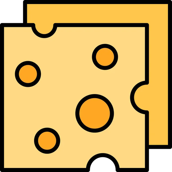 チーズだ Webアイコンシンプルなイラスト — ストックベクタ