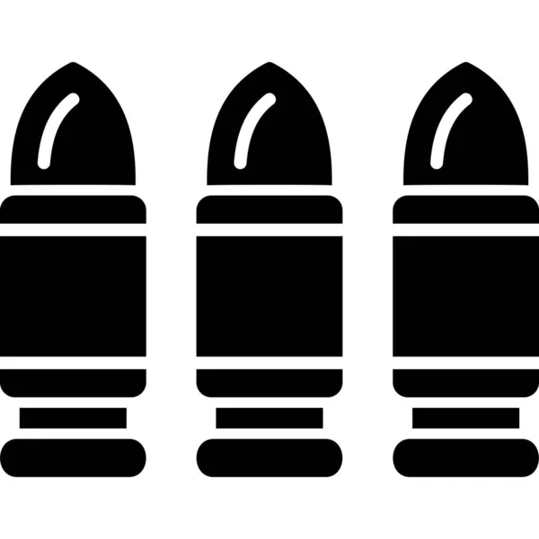 Значок Кулі Проста Ілюстрація Поліцейської Гвинтівки Векторні Піктограми Інтернету — стоковий вектор