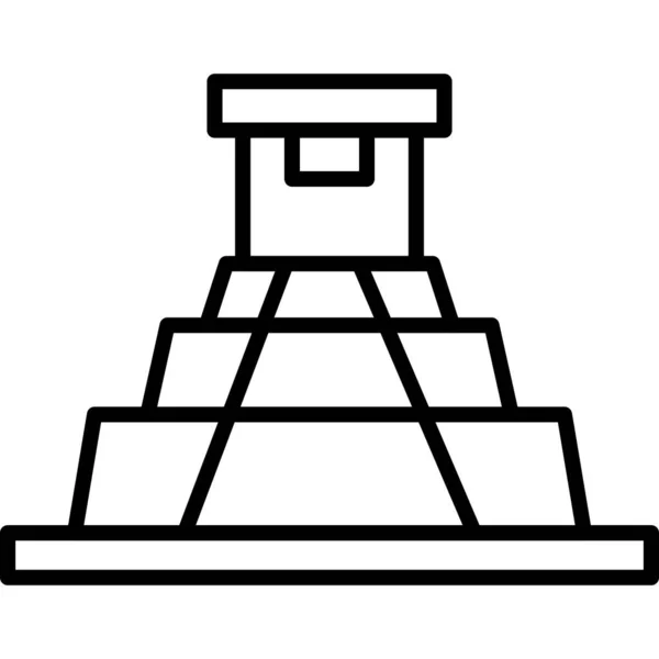 Pyramid Webb Ikon Enkel Illustration — Stock vektor