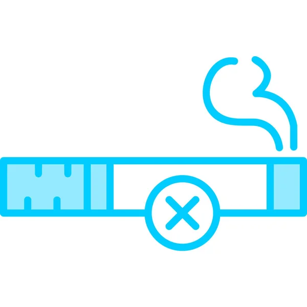 Kouření Jednoduchá Ilustrace Webové Ikony — Stockový vektor