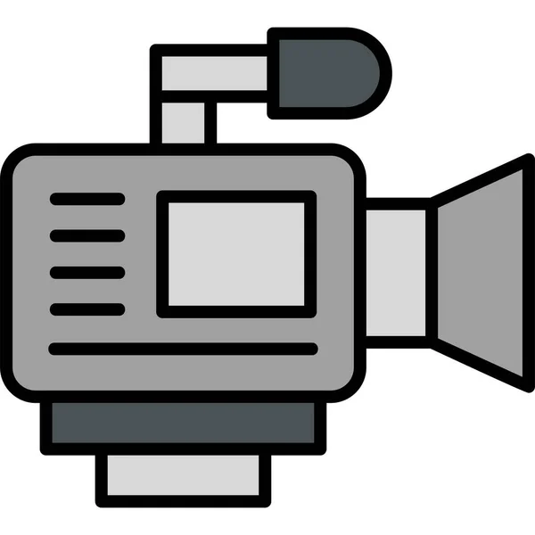 Videokamera Grafische Illustration Symbol — Stockvektor