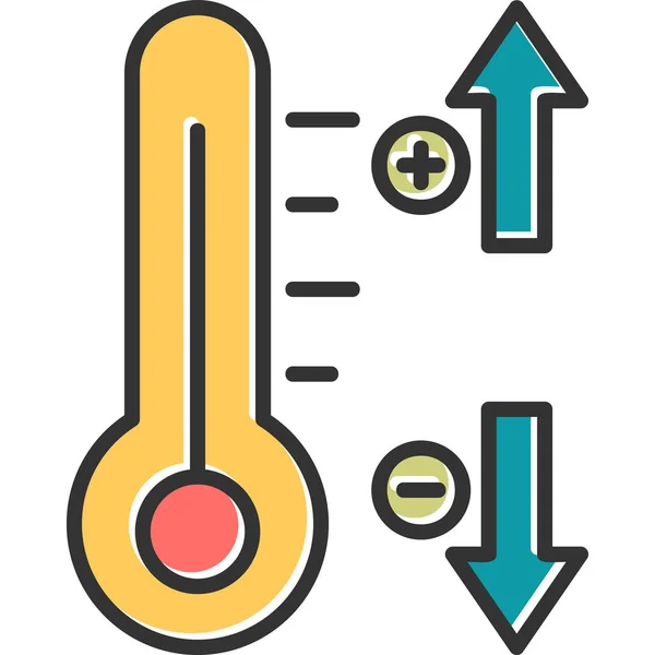 Icono Web Temperatura Vector Ilustración — Vector de stock