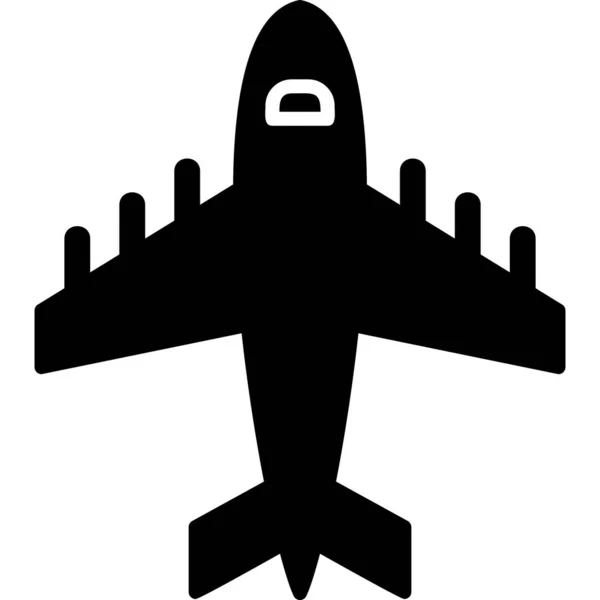Avion Icône Web Design Simple — Image vectorielle
