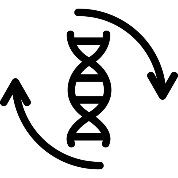 Struktura Genetyczna Dna Ikona Internetowa — Wektor stockowy