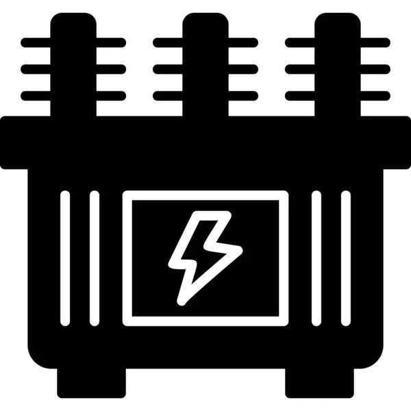 Illustrazione Vettoriale Icona Trasformatore — Vettoriale Stock