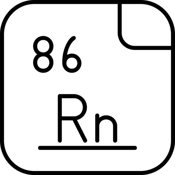 Radon Chemical Element Web Simple Illustration — 图库矢量图片