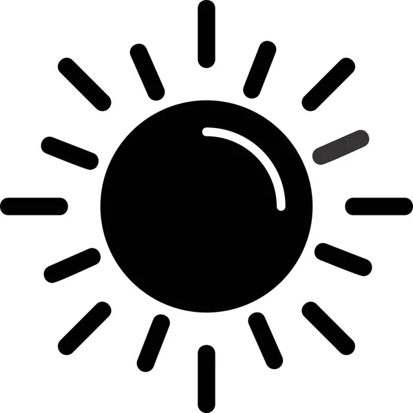Vektorová Ilustrace Ikony Slunce — Stockový vektor