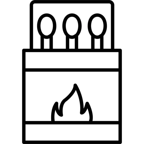 Streichhölzer Web Symbol Einfache Illustration — Stockvektor