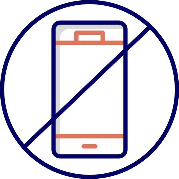 Sem Telefone Móvel Ilustração Digital Dispositivo Smartphone — Vetor de Stock