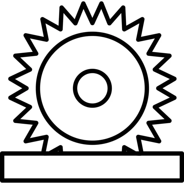 Vektorová Ikona Kruhové Pily Jednoduchá Ilustrace — Stockový vektor