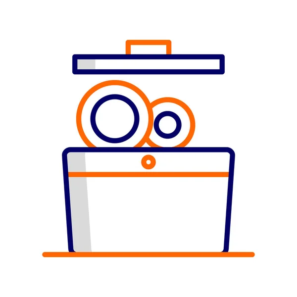 Illustration Vectorielle Icône Moderne Lave Vaisselle — Image vectorielle