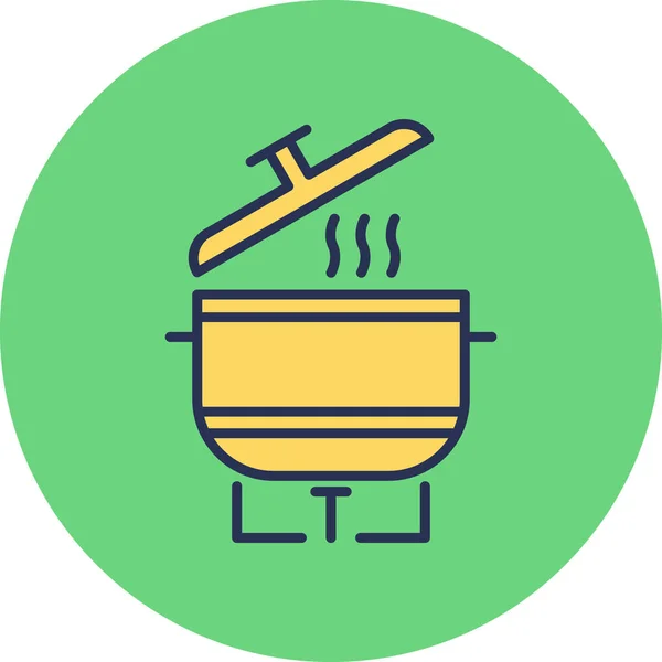 Cozinhar Comida Ilustração Vetor Ícone Web — Vetor de Stock