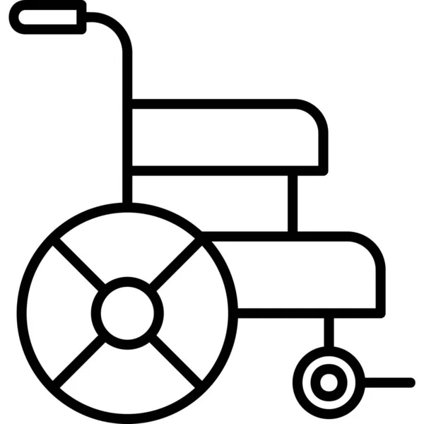 Cadeira Rodas Ícone Web Ilustração Simples —  Vetores de Stock