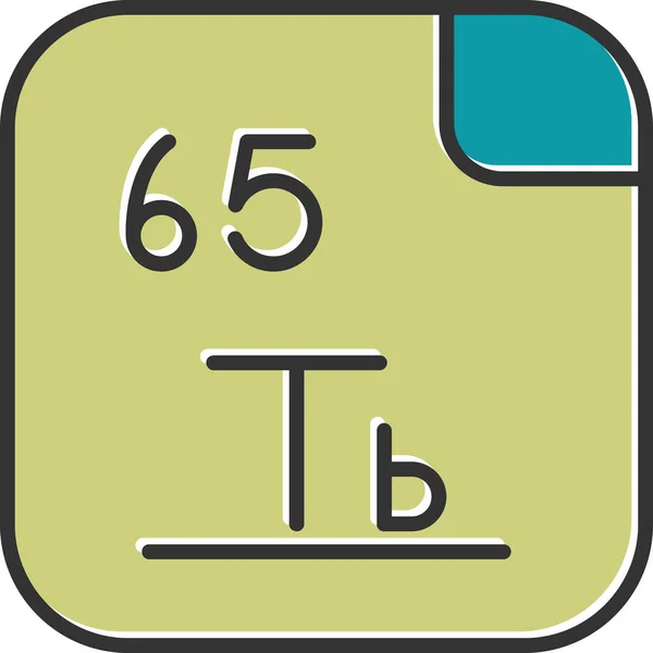 Terbium Icon Vektor Illustration — Stockvektor