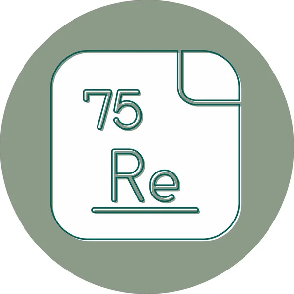 Rhenium Chemisch Element Mendeleev Periodiek Pictogram — Stockvector