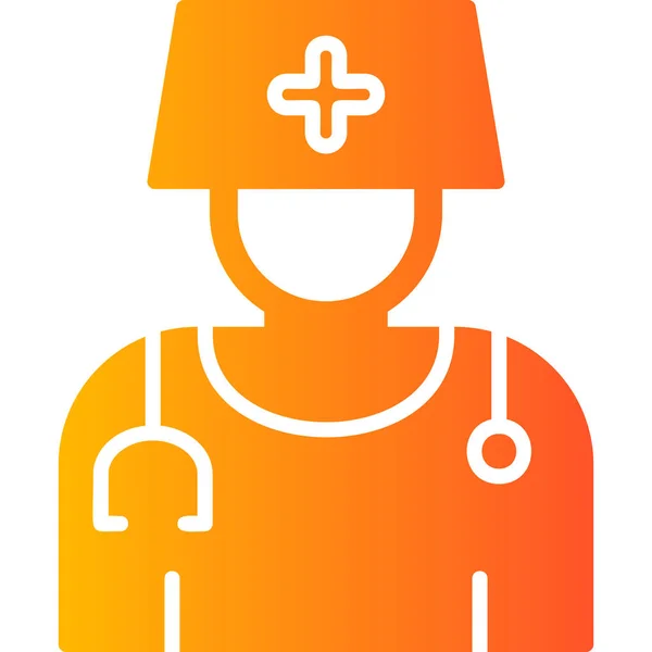 Verpleegkundige Met Medisch Masker Icoon Vector Illustratie Ontwerp — Stockvector