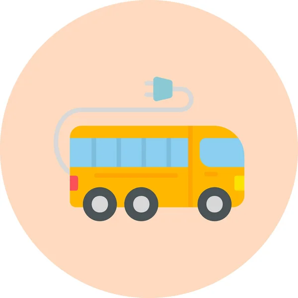 Autobus Elettrico Icona Moderna Illustrazione Vettoriale — Vettoriale Stock