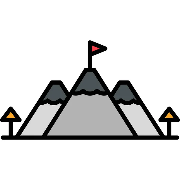 Διάνυσμα Εικονιδίου Κορυφής Βουνού — Διανυσματικό Αρχείο