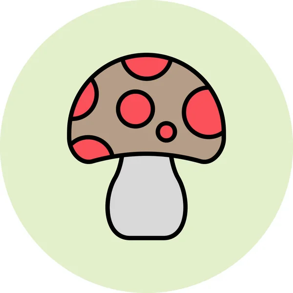 Illustration Vectorielle Icône Champignon — Image vectorielle