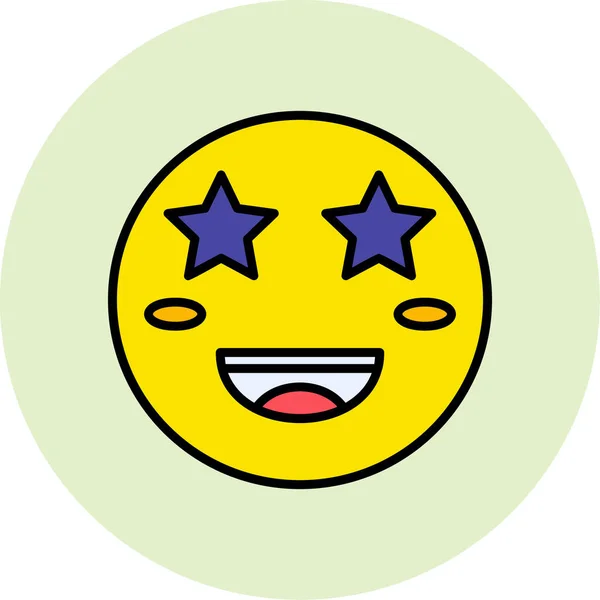 Vektorillustration Des Glücklichen Emoji Symbols — Stockvektor