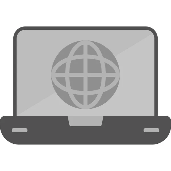 Ícone Cor Vetor Internet Global — Vetor de Stock