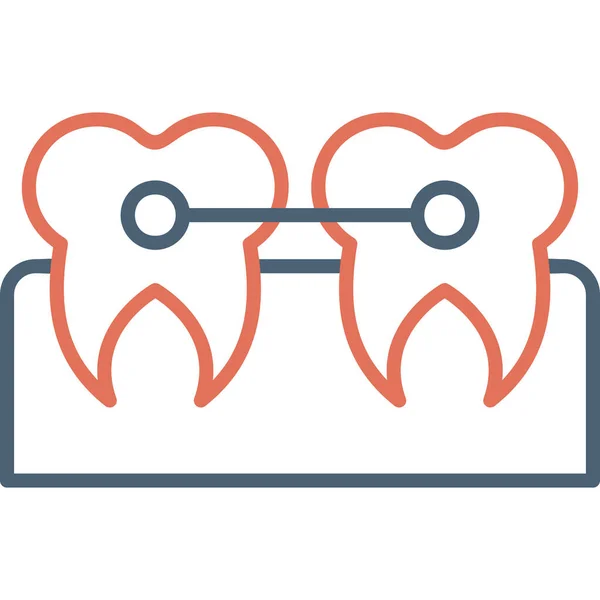 Cuidados Dentários Ilustração Simples —  Vetores de Stock