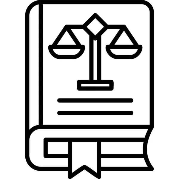 Ikona Právnické Knihy Moderní Design Ilustrace — Stockový vektor