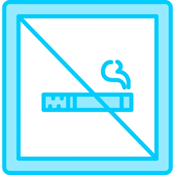 Žádná Ikona Kouření Izolovaná Abstraktním Pozadí — Stockový vektor
