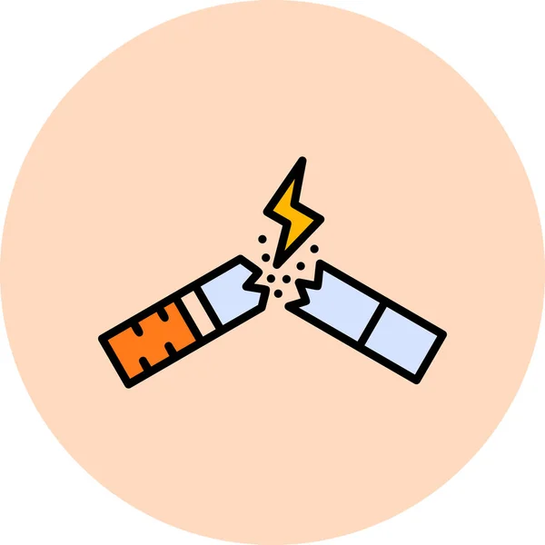 Smoking Web Icon Simple Design — Stock Vector