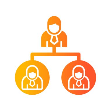 vector illustration of team management modern icon in design