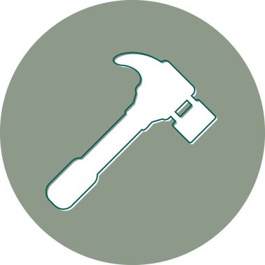 Çekiç simgesi. Web tasarımı için hukuk mahkemesi vektör simgelerinin basit çizimi