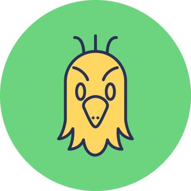 papağan simgesi vektör illüstrasyonu