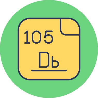 Dubnium, atom numarası 105 olan Db sembollü sentetik bir kimyasal elementtir. Son derece radyoaktiftir: bilinen en istikrarlı izotop olan dubnium-268 'in yarı ömrü yaklaşık 28 saattir. Bu, element üzerindeki araştırmayı büyük ölçüde sınırlıyor. Vektör simgesi