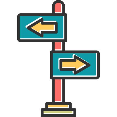 Yönlendirme okları simgesi. Basit tasarım