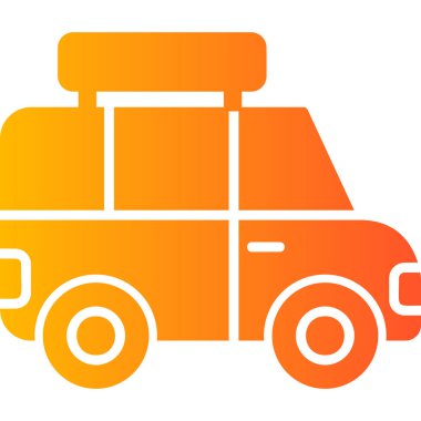 Araba modern simgesi, vektör illüstrasyonu