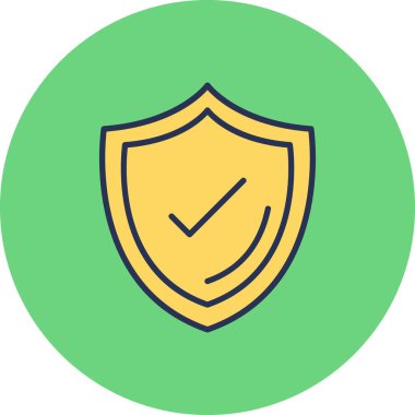 Koruma çizgisi simgesi, vektör illüstrasyonu