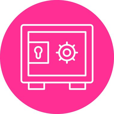 Güvenli Kutu simgesi vektör illüstrasyonu