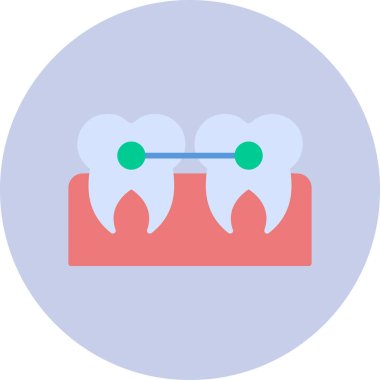 Diş simgesinin vektör illüstrasyonu