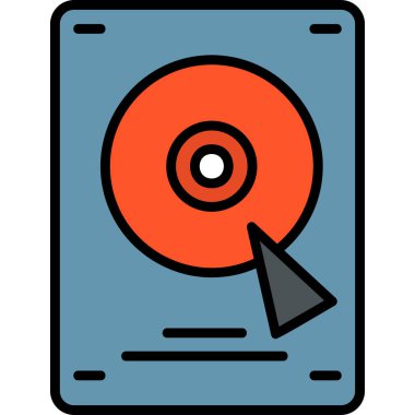 Sabit disk simge vektör çizim