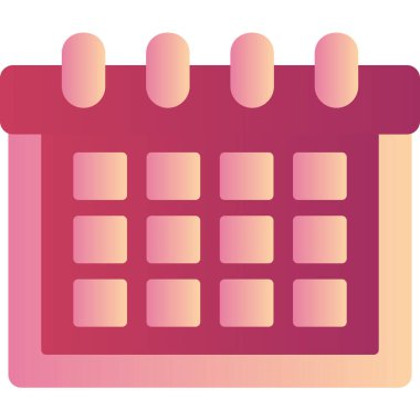 Takvim simgesi, vektör illüstrasyonu basit tasarım