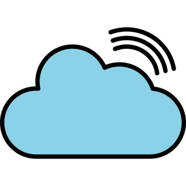 vector cloud technology icon illustration